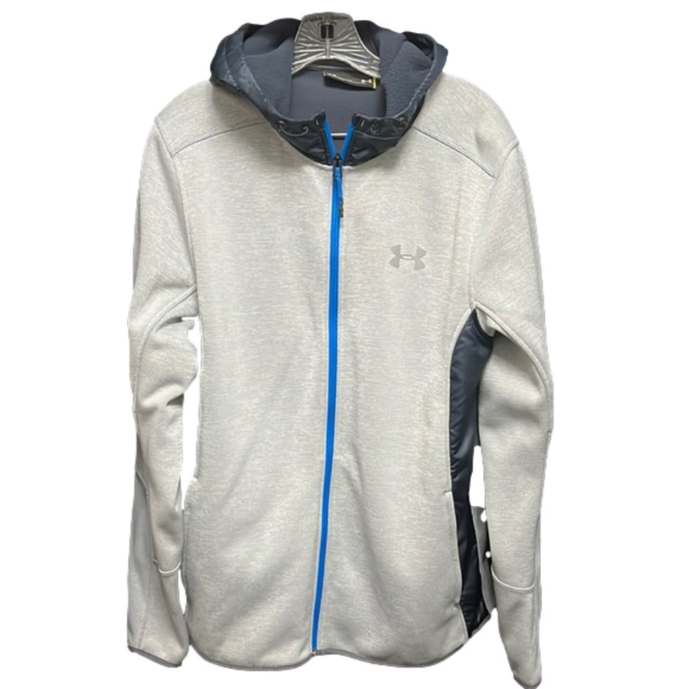 𝅺UNDER Armour- gray lined full zip jacket with hood